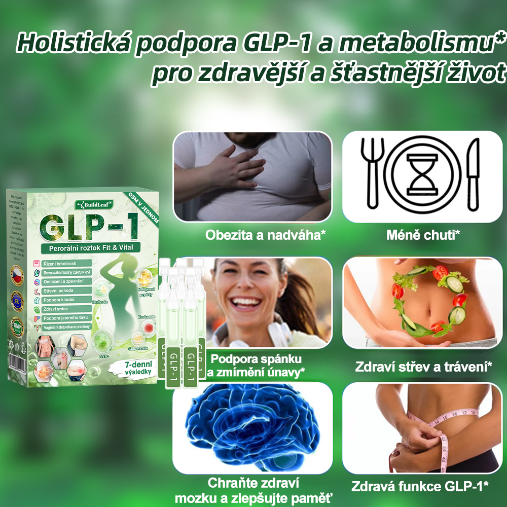 🍐BuildLeaf® GLP-1 8-v-1 Fit & Vital Řešení (Jednou denně, viditelné změny za 7 dní) ✅ Obezita, kardiovaskulární zdraví, cukrovka, spánková apnoe, zdraví střev, problémy se klouby a další.