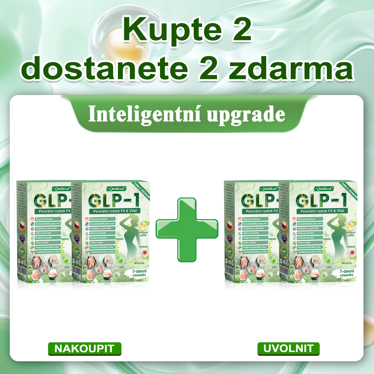 🍐BuildLeaf® GLP-1 8-v-1 Fit & Vital Řešení (Jednou denně, viditelné změny za 7 dní) ✅ Obezita, kardiovaskulární zdraví, cukrovka, spánková apnoe, zdraví střev, problémy se klouby a další.